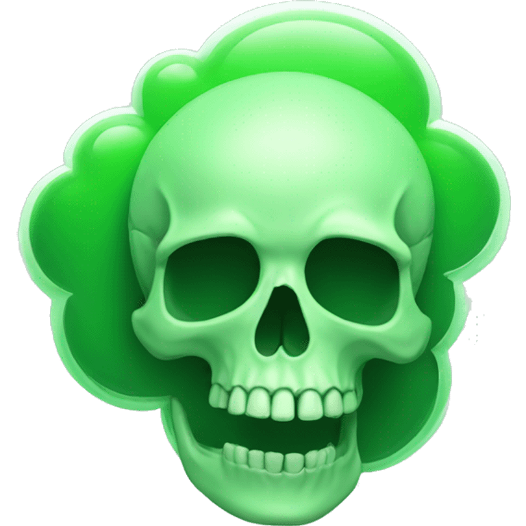 skull into a green cloud emoji