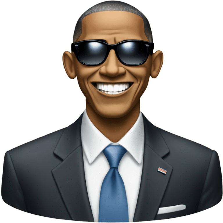 barack obama dunking a basketball wearing a suit and sunglasses emoji