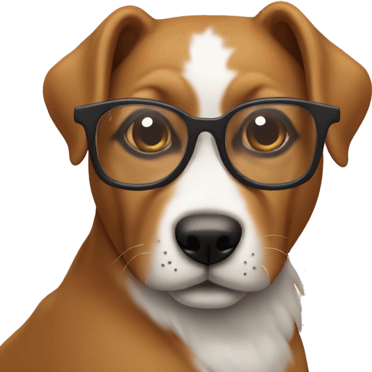 Perro con lentes  emoji