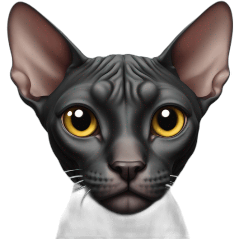 black sphynx cat emoji