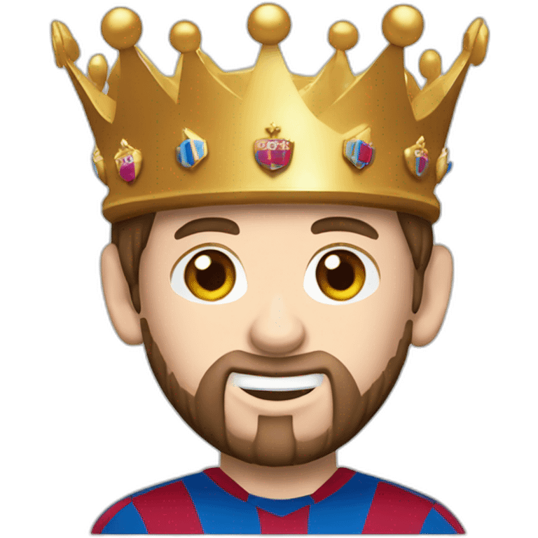 Lionel Messi with a crown emoji