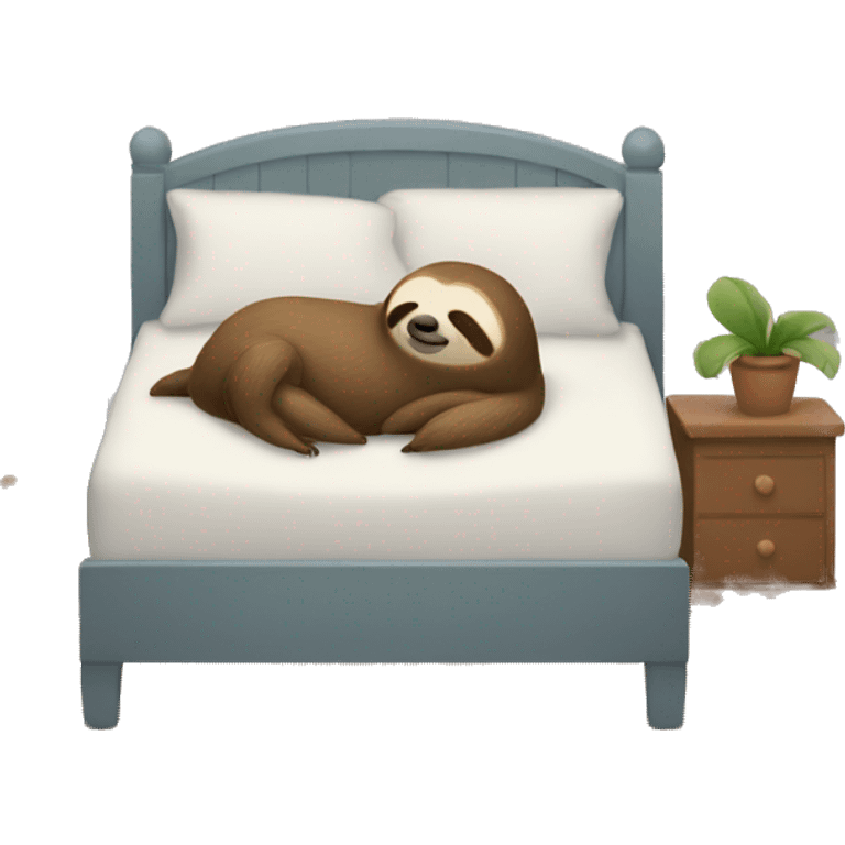 Sloths sleeping in the bed  emoji