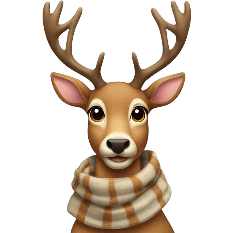 Deer with scarf emoji