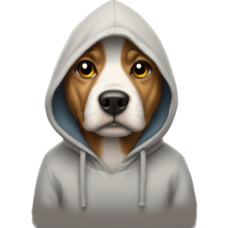 Dog with a hoodie emoji