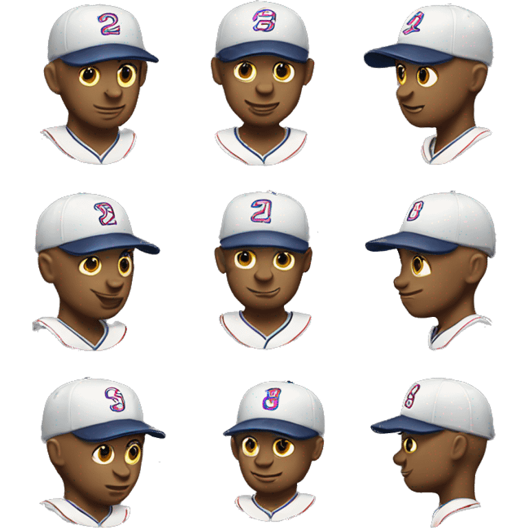 Baseball player bald emoji