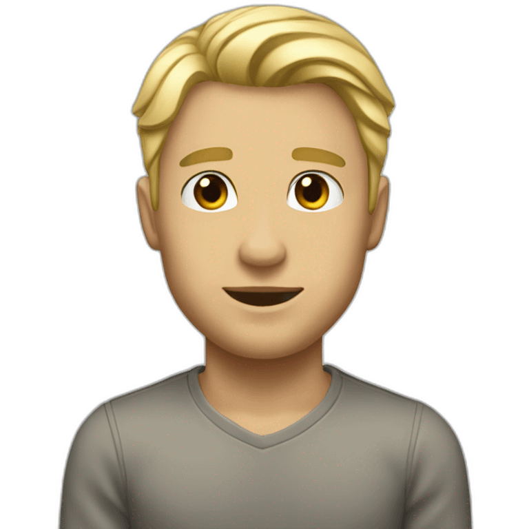 grown blonde male asamore emoji