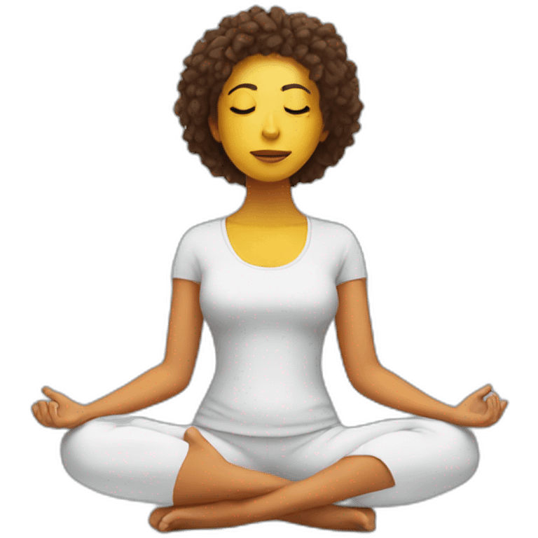 Yoga thinking emoji