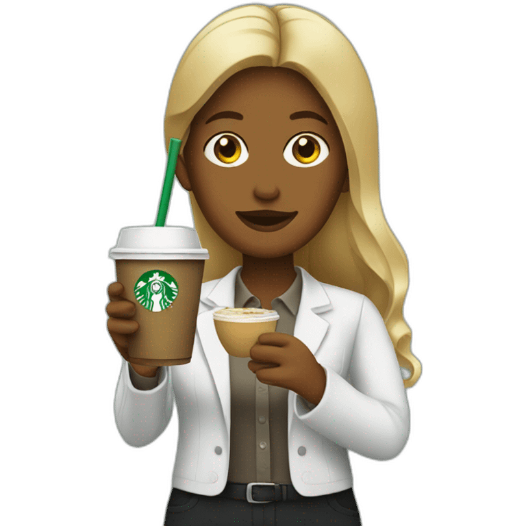 AGENCY WORKER DRINKING STARBUCKS emoji