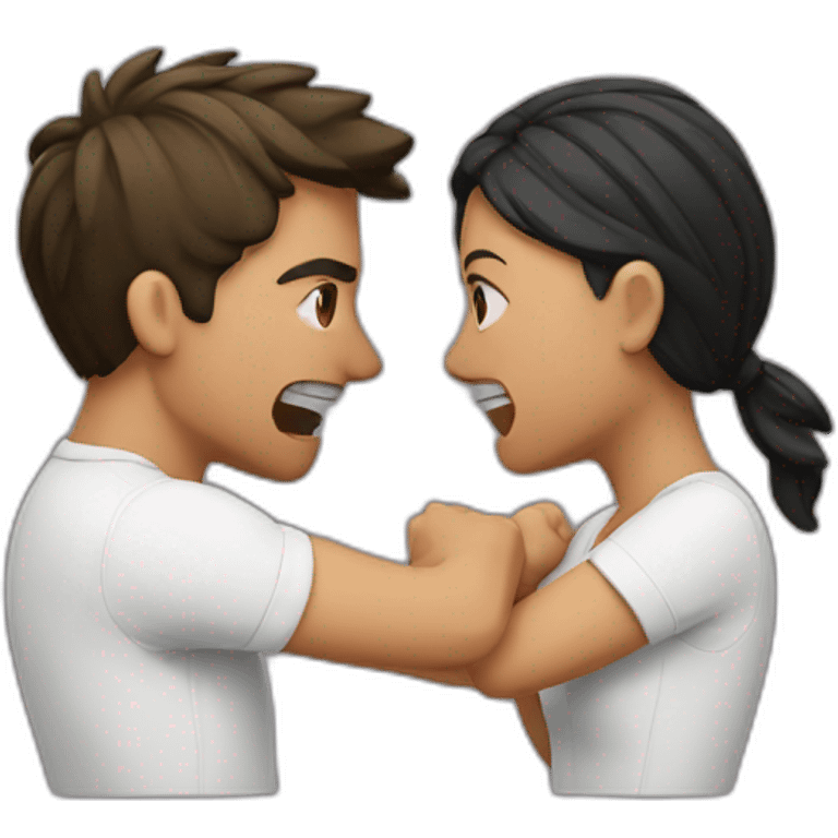 Couple fighting emoji