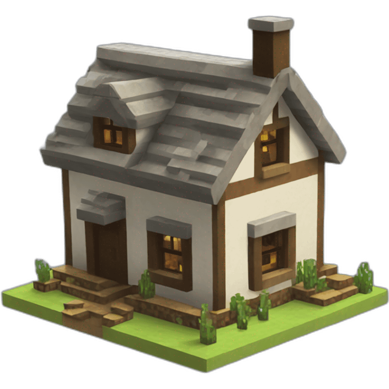 Minecraft dirt simple house emoji