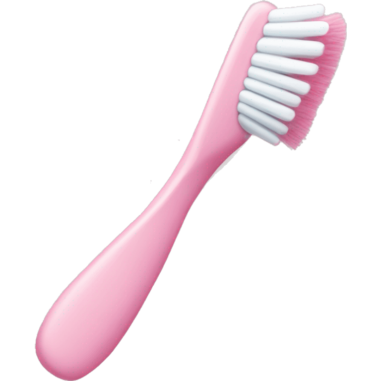 Pale pink toothbrush  emoji