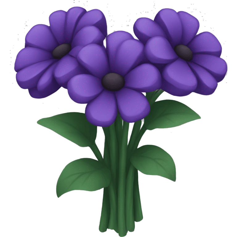 Dark purple flower bouquet emoji