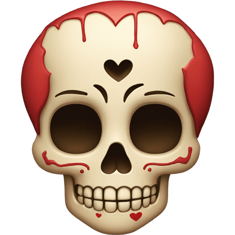 Calavera con corazon emoji