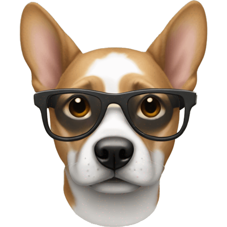 Perro con gafas emoji