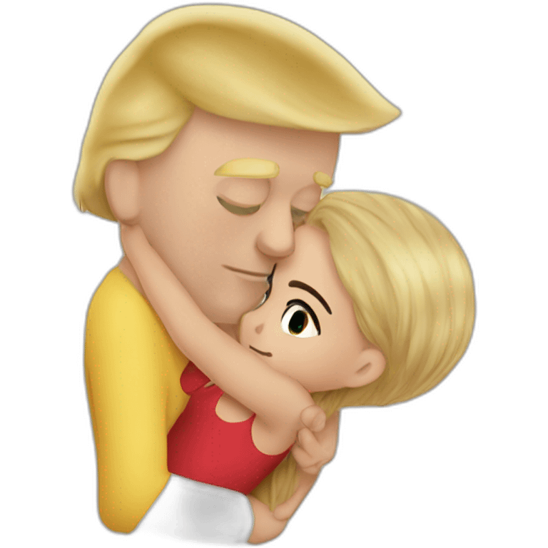 trump kissing his daughter, positivity, inclusiveness emoji