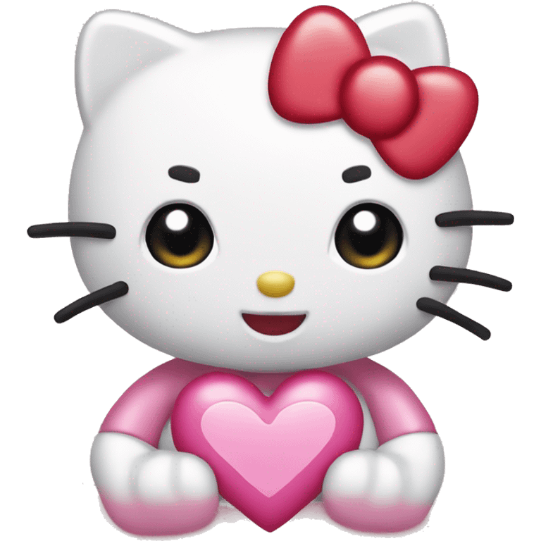 hello kitty with heart eyes  emoji