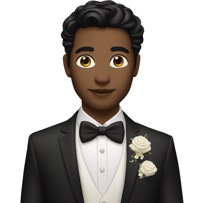 Wedding black hair emoji