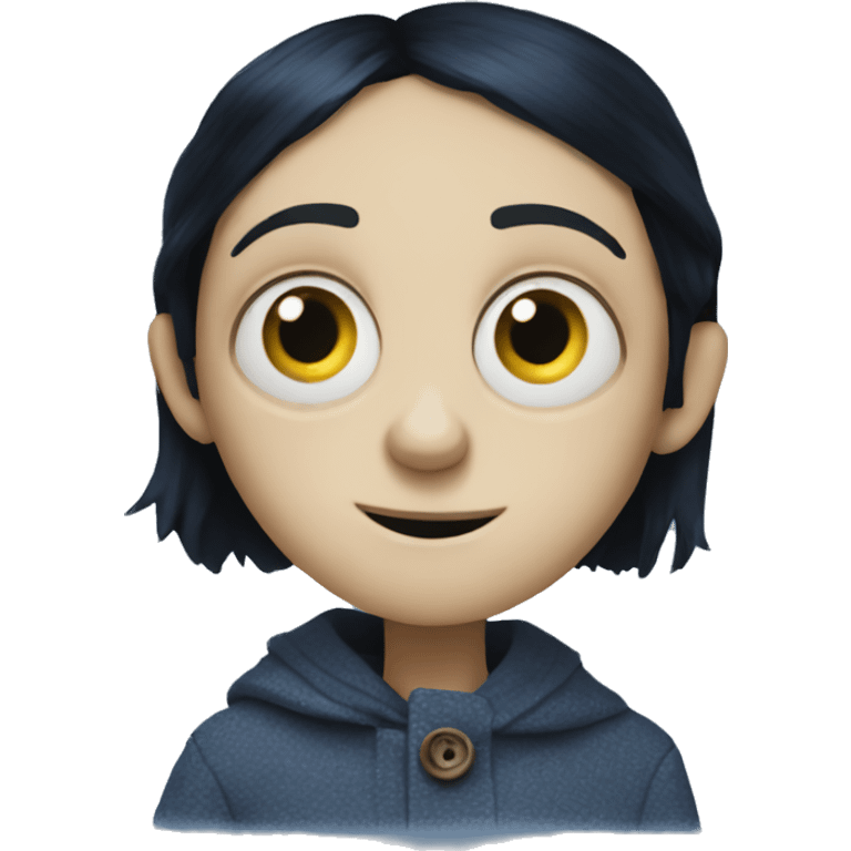 Coraline with button eyes emoji