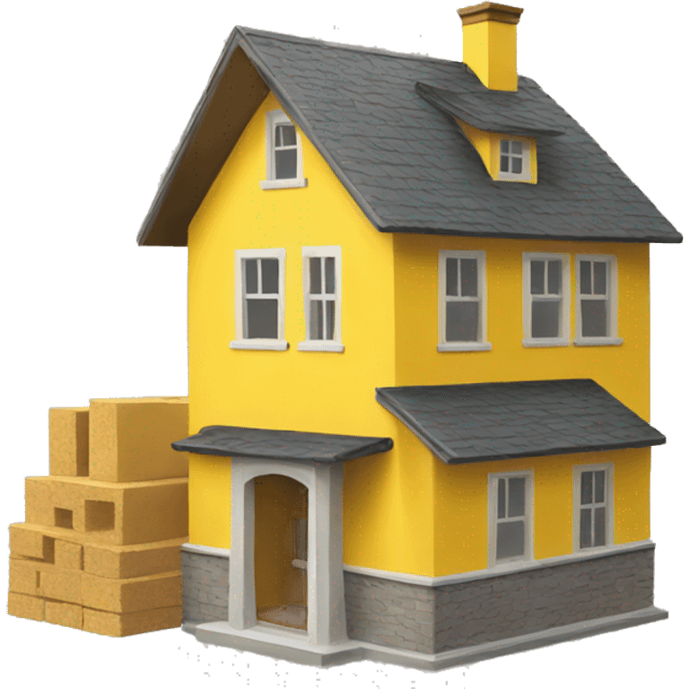 house construction yellow emoji