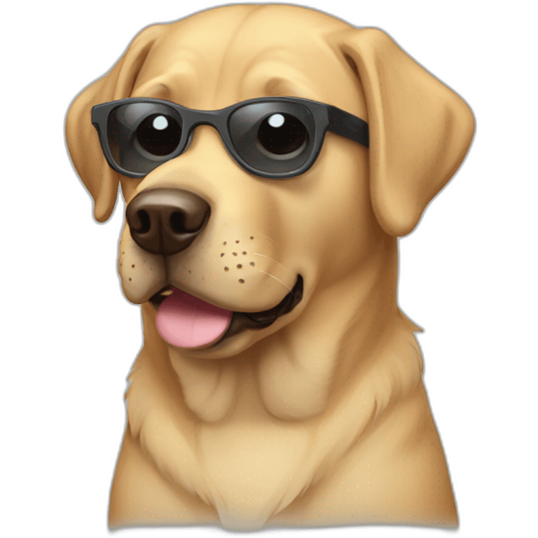 labrador con gafas emoji