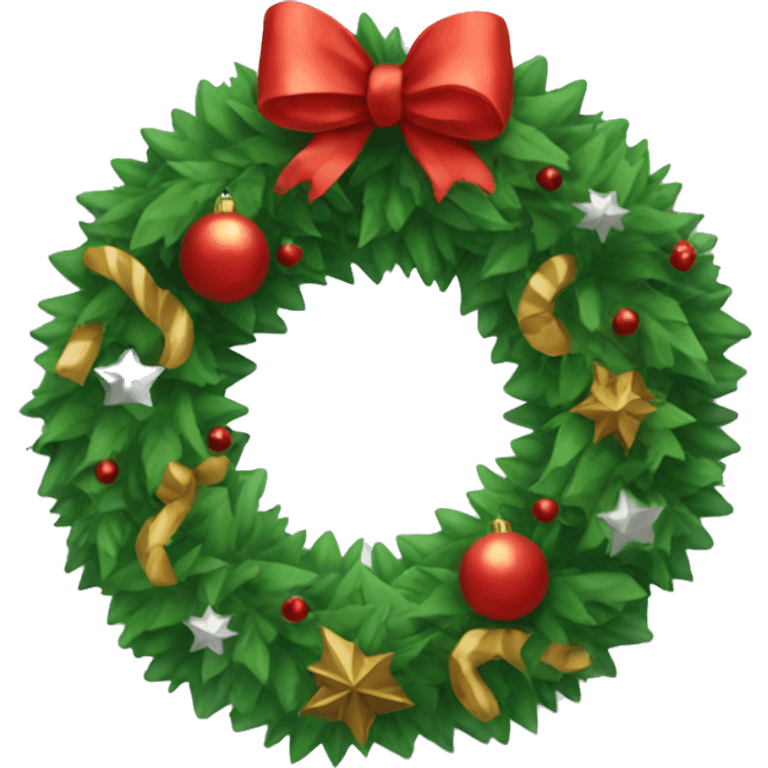 Christmas wreath emoji