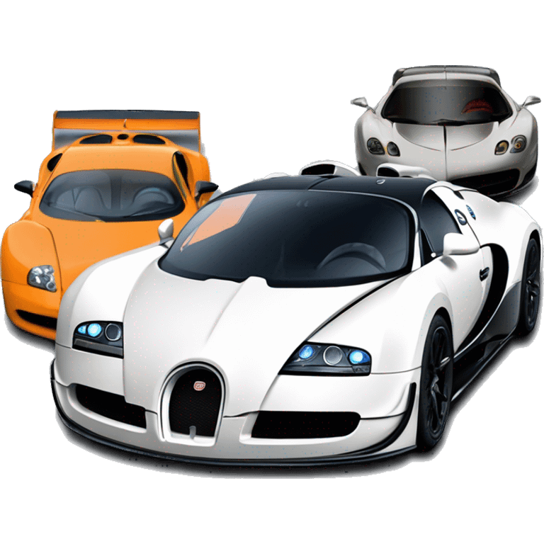 bugatti veyron supersport and pagani zonda r mixed togeth emoji