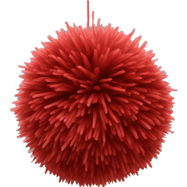 Large red pom pom emoji