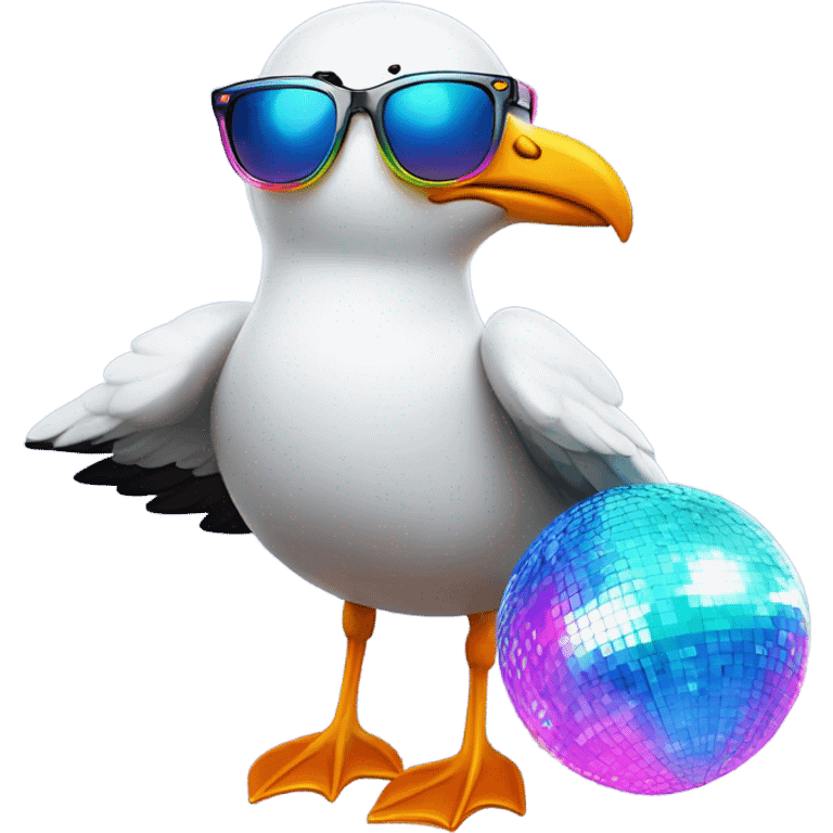 80's disco seagull emoji