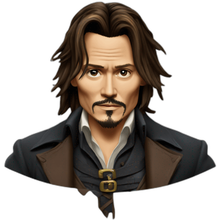 Johnny Depp qui fait du cheval emoji