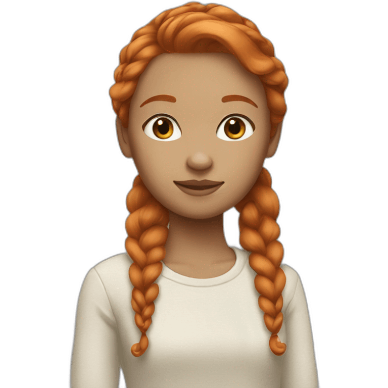 ginger-light auburn hair colored girl emoji