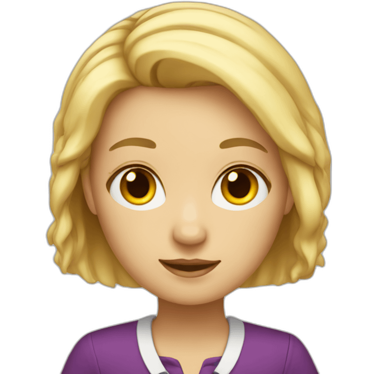 blonde girl a teacher emoji