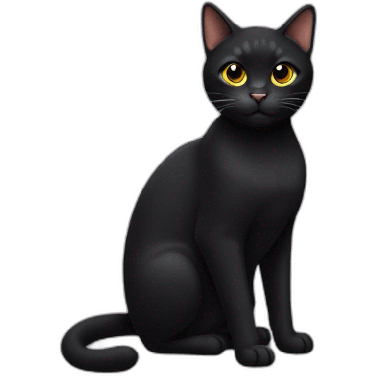 all-black-cat-body-cut-tail emoji