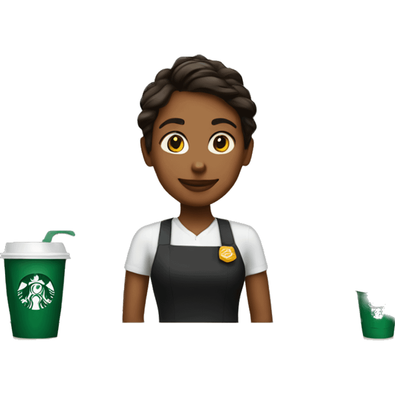 A starbuck cashier emoji