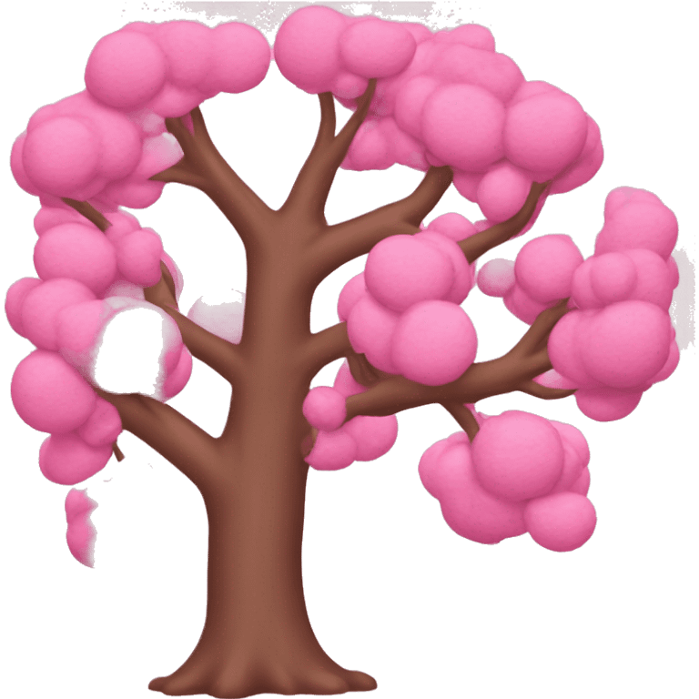 Pink tree emoji