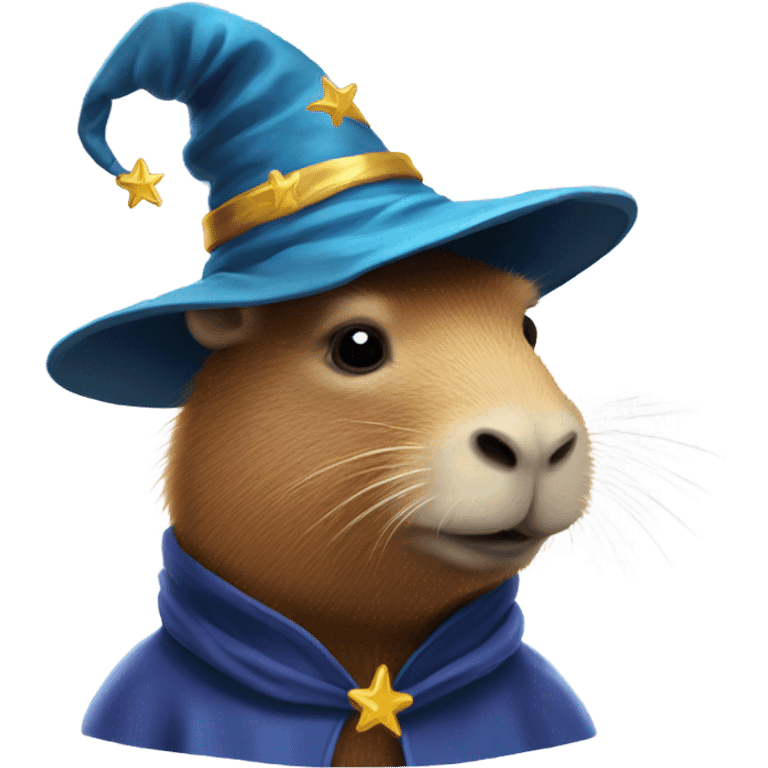 Capybara wizard hat emoji