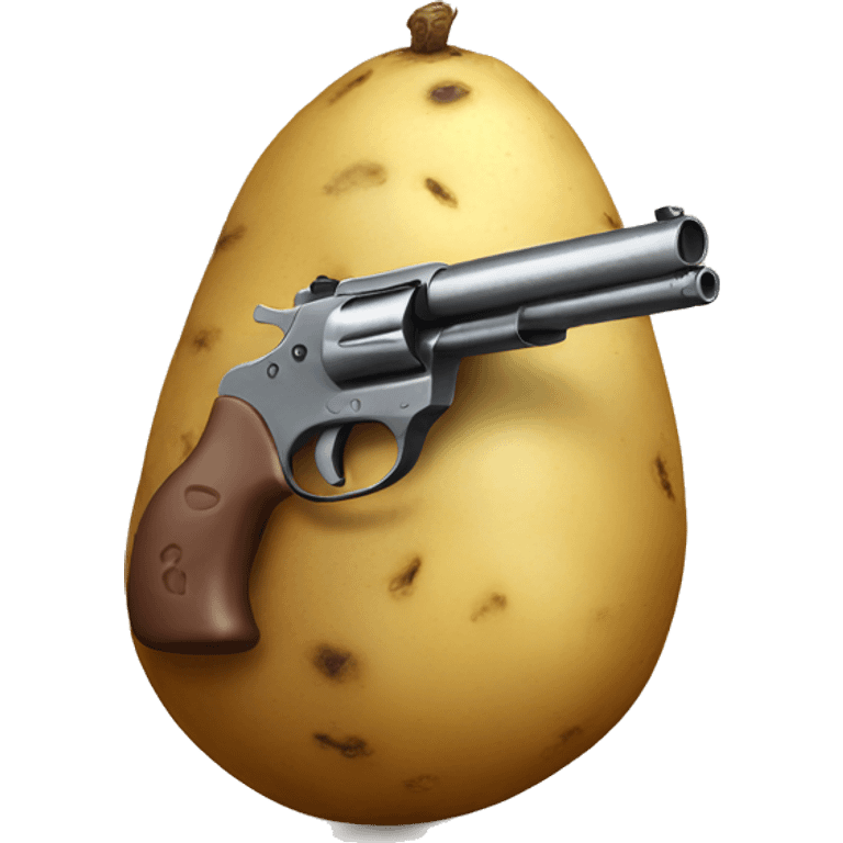 Potato with gun  emoji