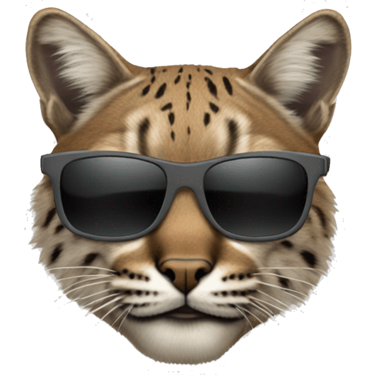 Bobcat with sunglasses emoji