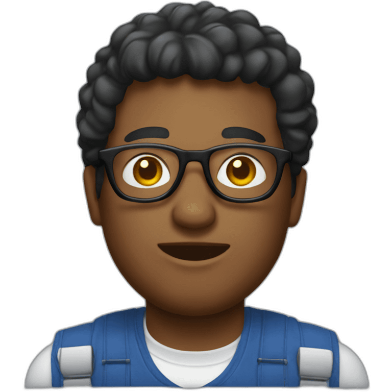 kentucky man with overalls and glassess emoji