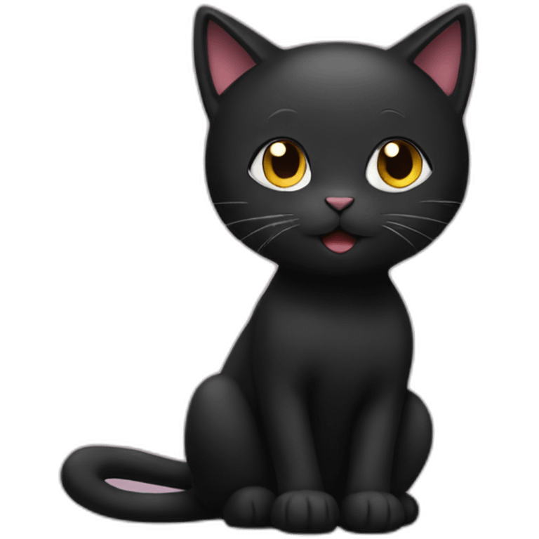 Train heartnet black cat emoji