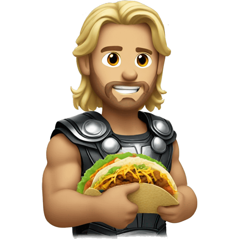 Thor eating tacos emoji