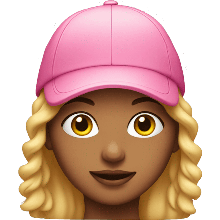 Girl with pink cap emoji