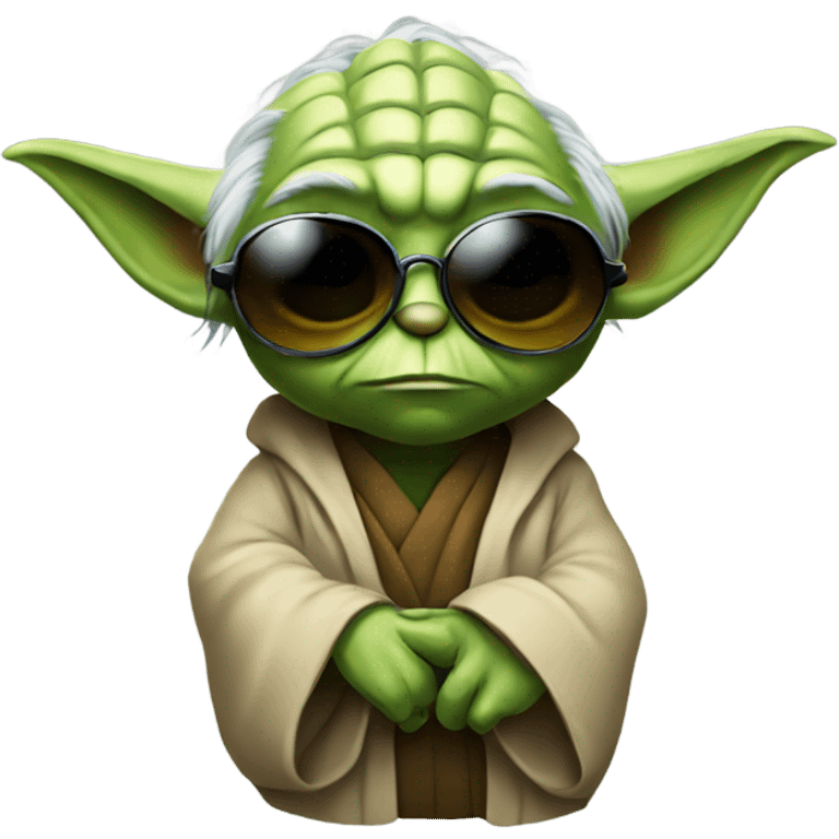 yoda wearing sunglasses emoji