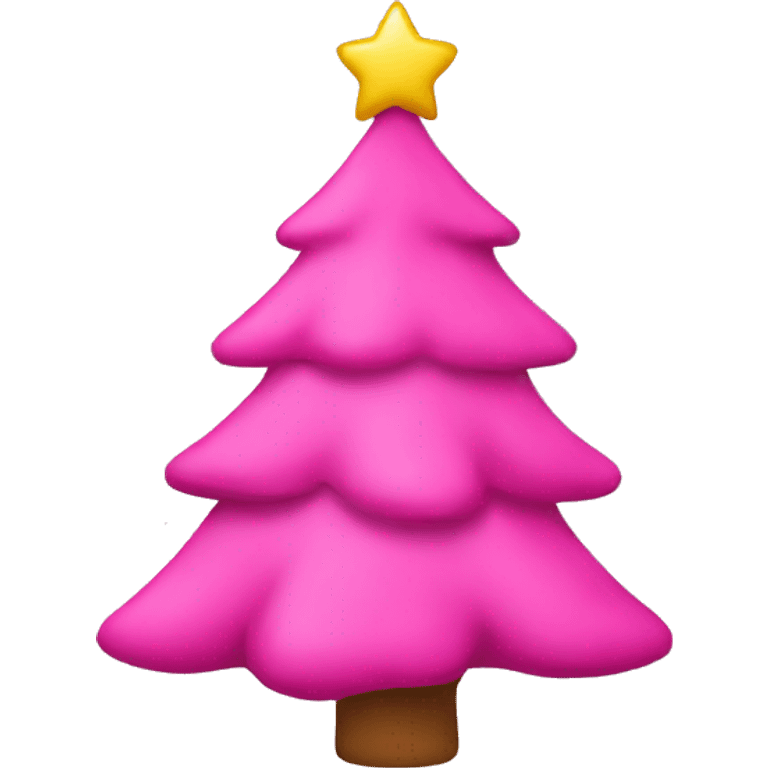 Pink Christmas tree emoji