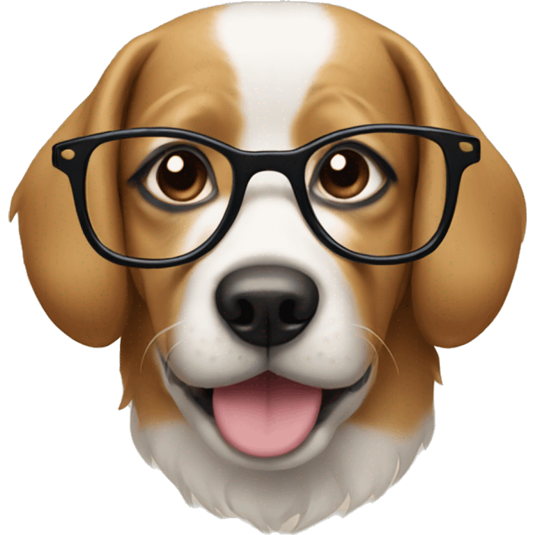 Dog with glasses emoji