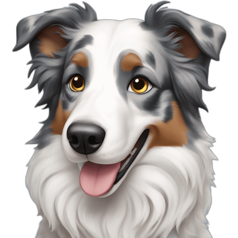 Border collie blue merle emoji