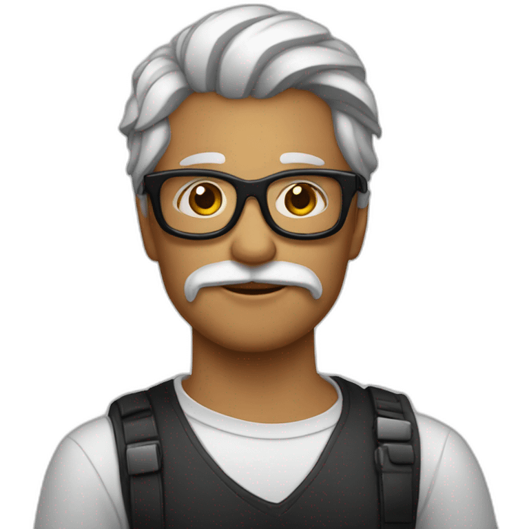 Perico con gafas negras y con un emoji