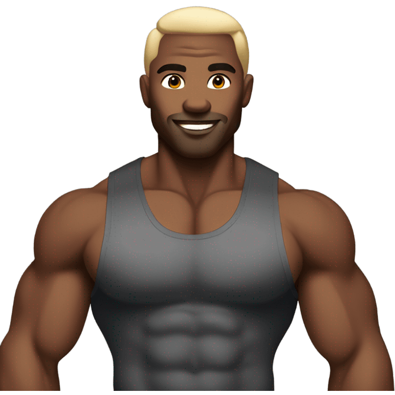 Super handsome stylish muscular jacked black man  emoji