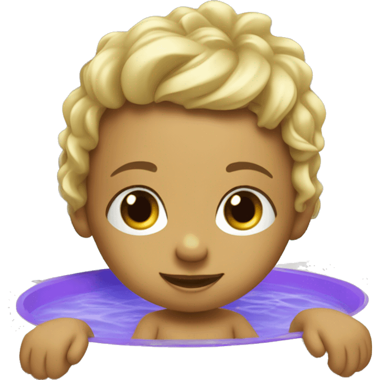 Bébé dans la piscine  emoji