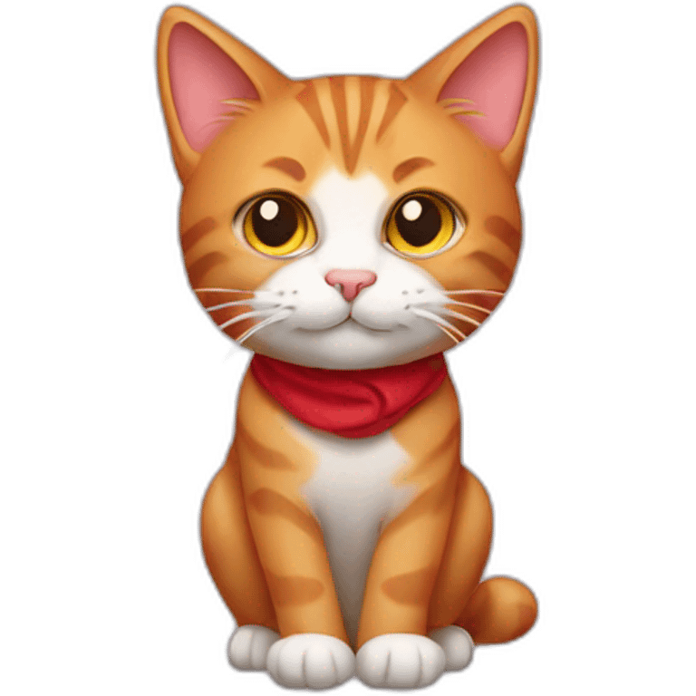 cat, red, fold emoji