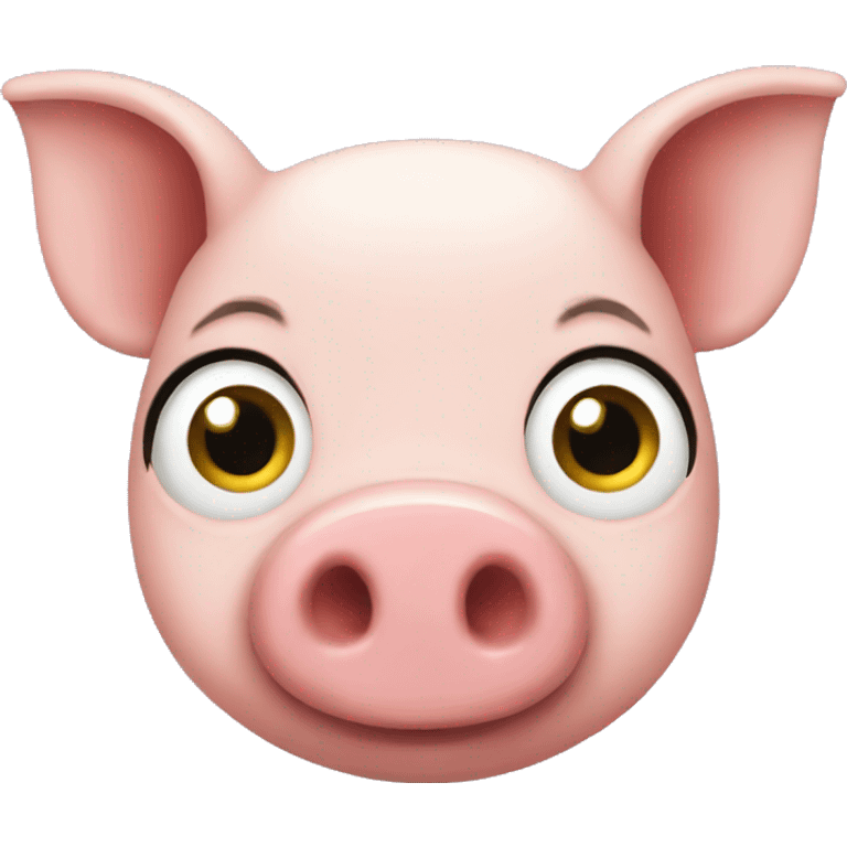 Autistic pig emoji